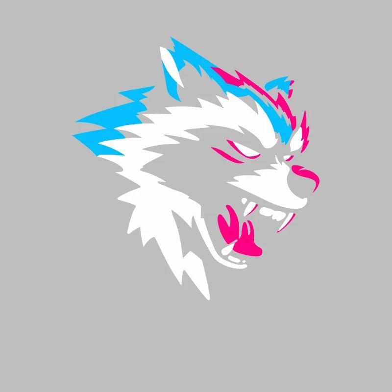 Neon Wolf Head – Conception de jeu agressive