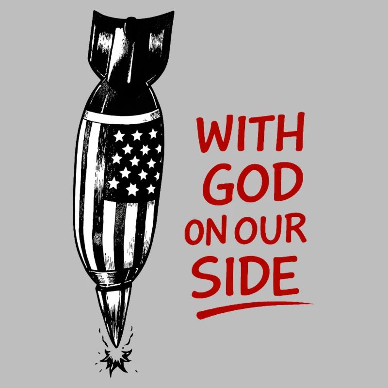 Torch with flag pattern