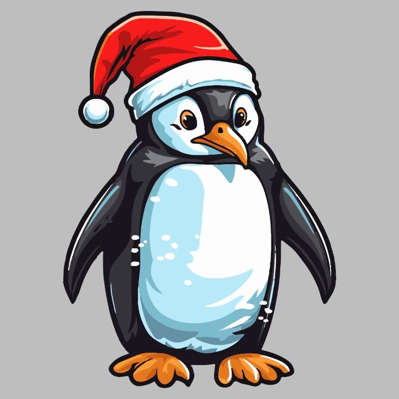 Tête d’animal de Noël pingouin