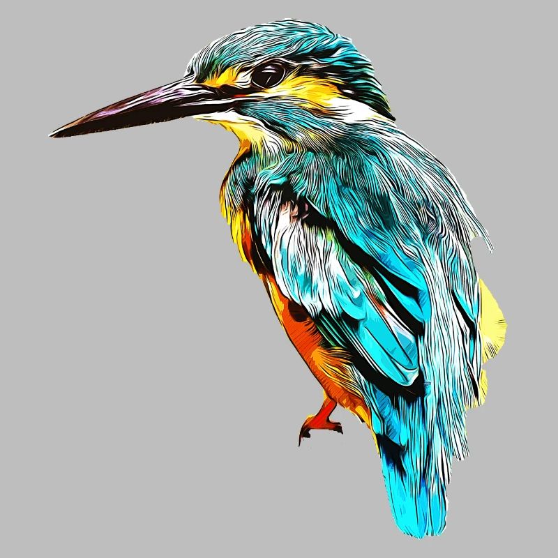 gxp oiseau de glace kingfisher vector art