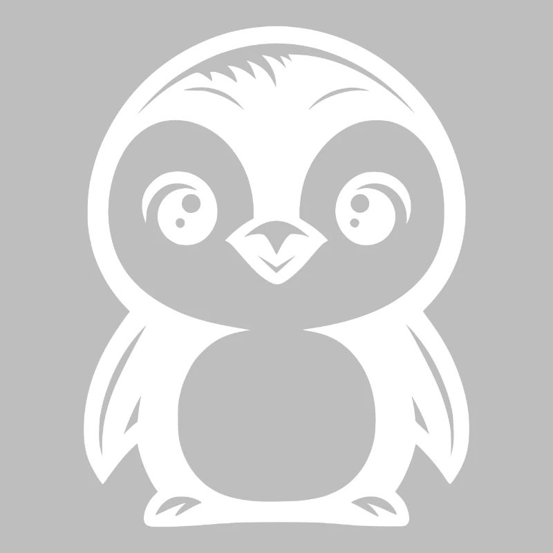 Cute Comic Penguin Drawing