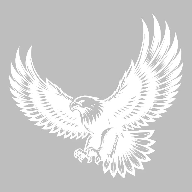 Aigle expressif aux ailes déployées
