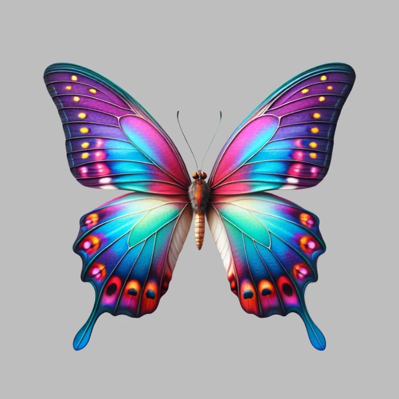 Art d’ailes en forme d’explosion couleur papillon néon