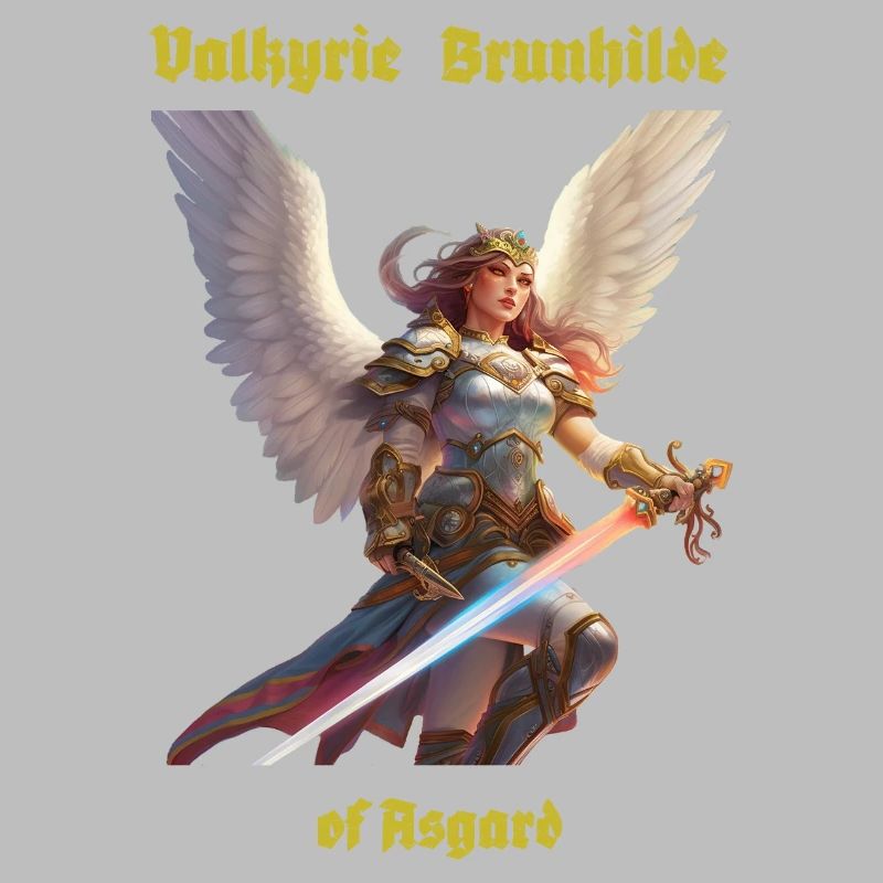Valkyrie Brunhilde avec ailes et épée