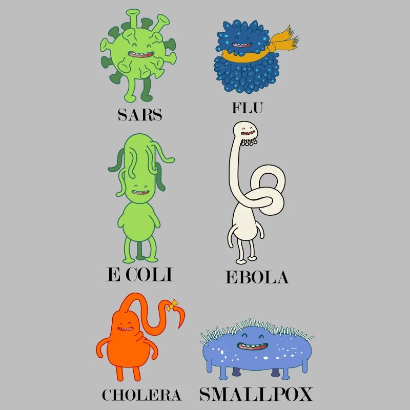 Douces bactéries et virus - grippe, E.Coli