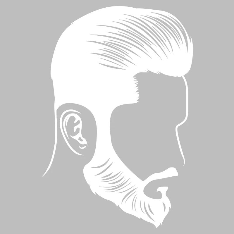 modèle de style de coiffure tête de barbe