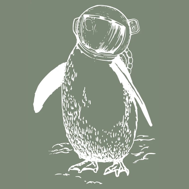 Pingouin d’astronaute, Design d’art surréaliste