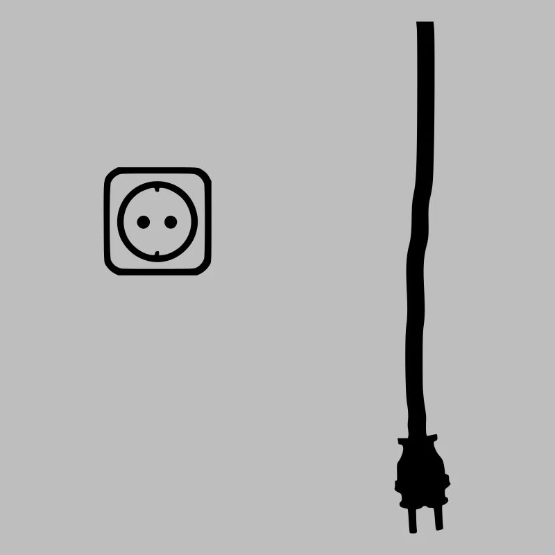 Stecker und Steckdose um Dinge unter Strom zu