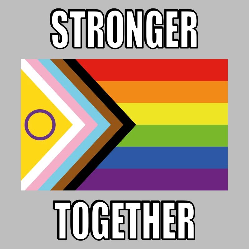 Drapeau de la fierté inclusive Plus forts ensemble
