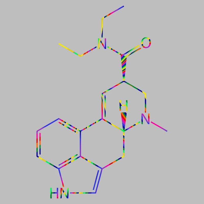 LSD Molécule d’acide lysergique diéthylamide Formule structurelle