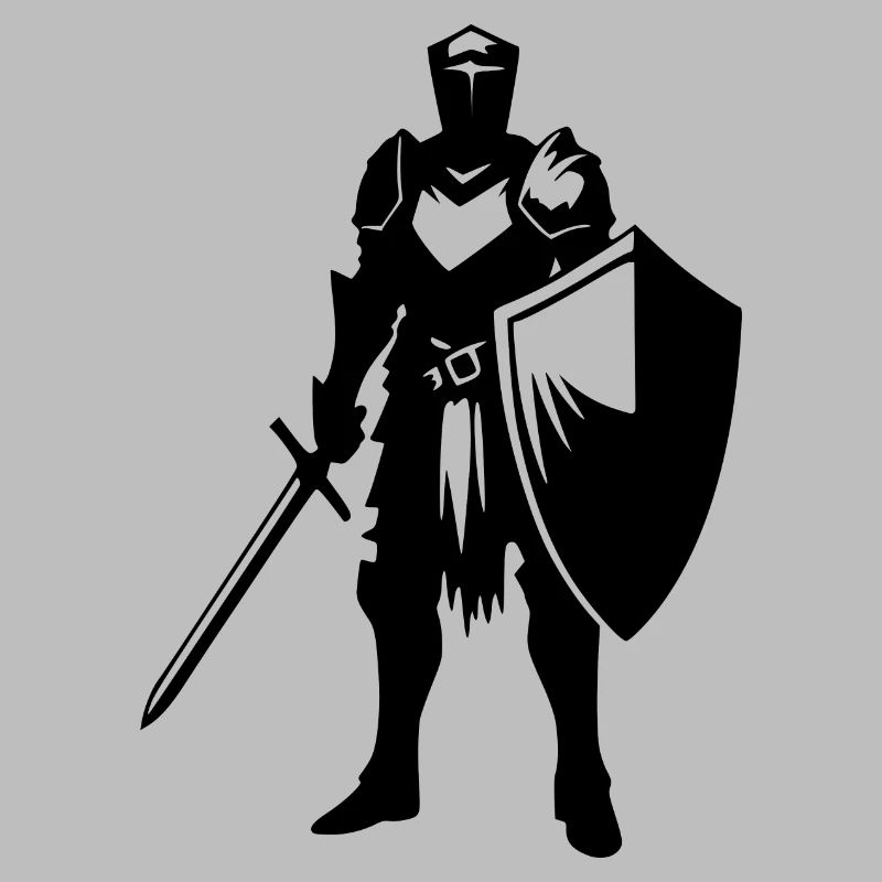 Noble chevalier avec bouclier et épée