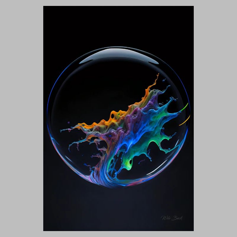 Kaos in einer Blase regenbogen 4