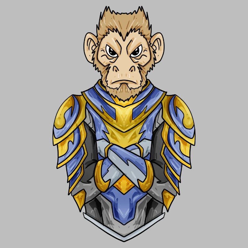 Knight Monkey with Armor Crusader