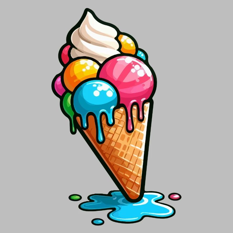 Cornets de glace Boules de crème glacée Cornet de crème glacée Crème glacée