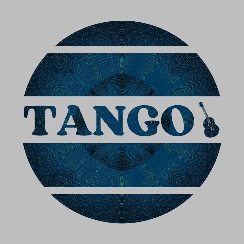Design de tango bleu pour danseurs de tango