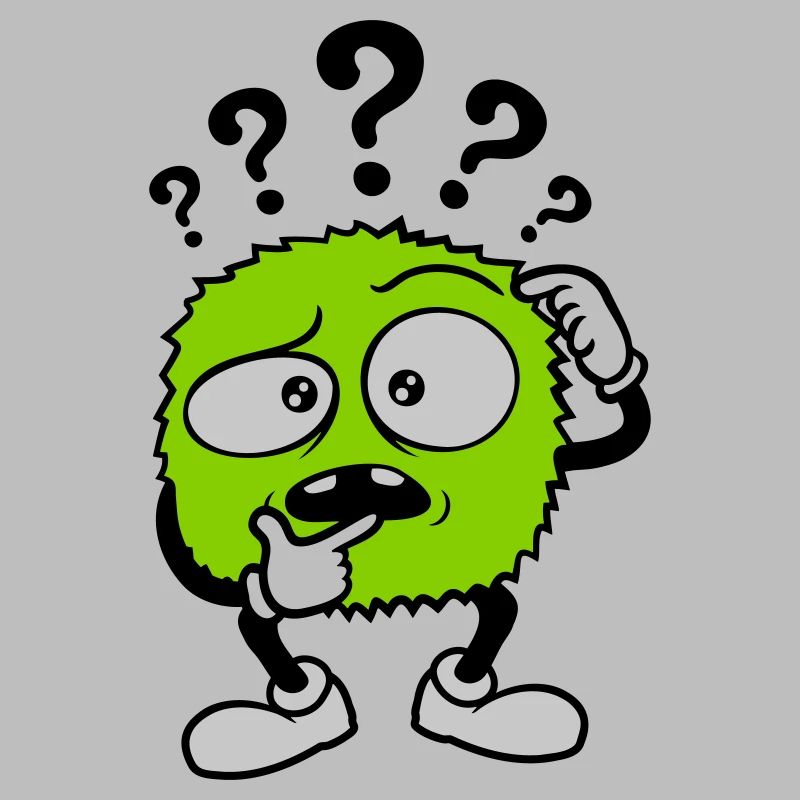 Fragezeichen skeptisches Gesicht Comic