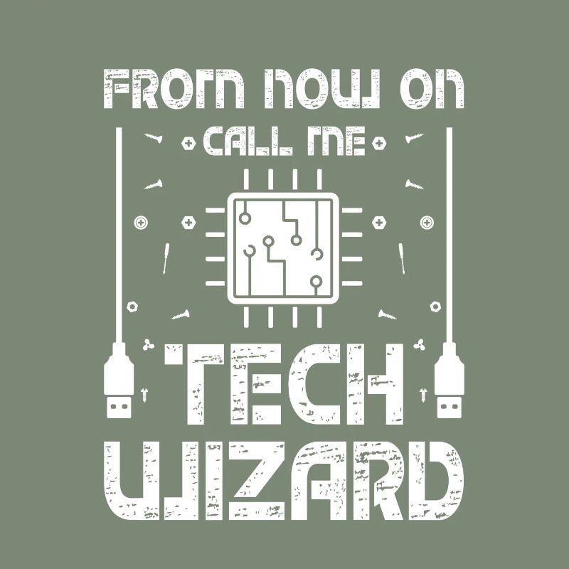 Call Me Tech Wizard Funny IT Support Computer