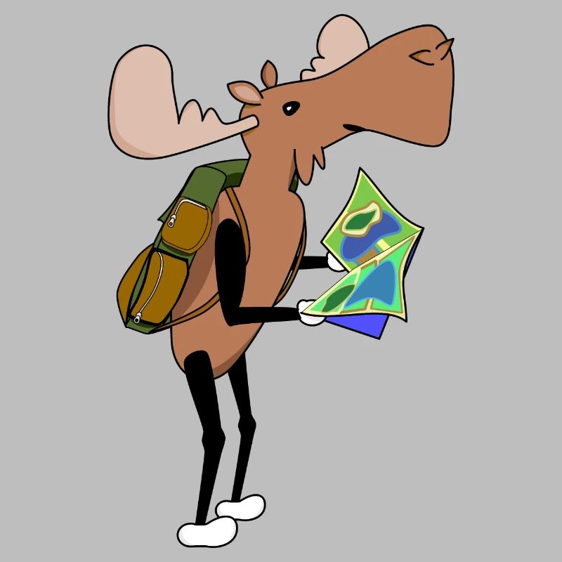 Carte de randonnée Moose Comic