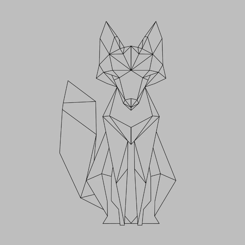 Fox polygone design
