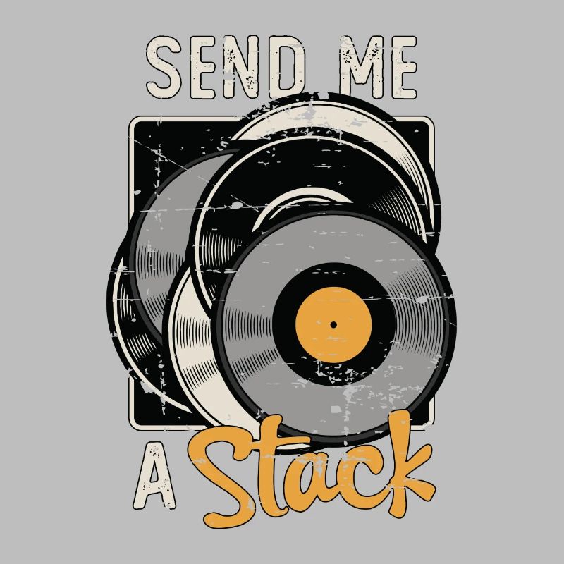 Disques vinyles envoyez-moi un amateur de lecteur de vinyle stack