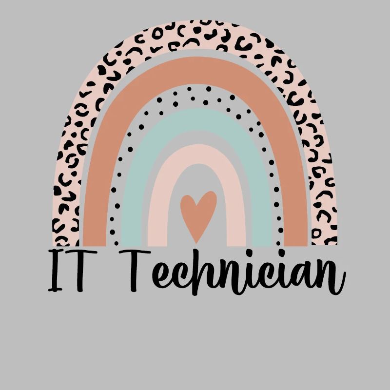 IT Technician Rainbow Leopard Funny IT Technician