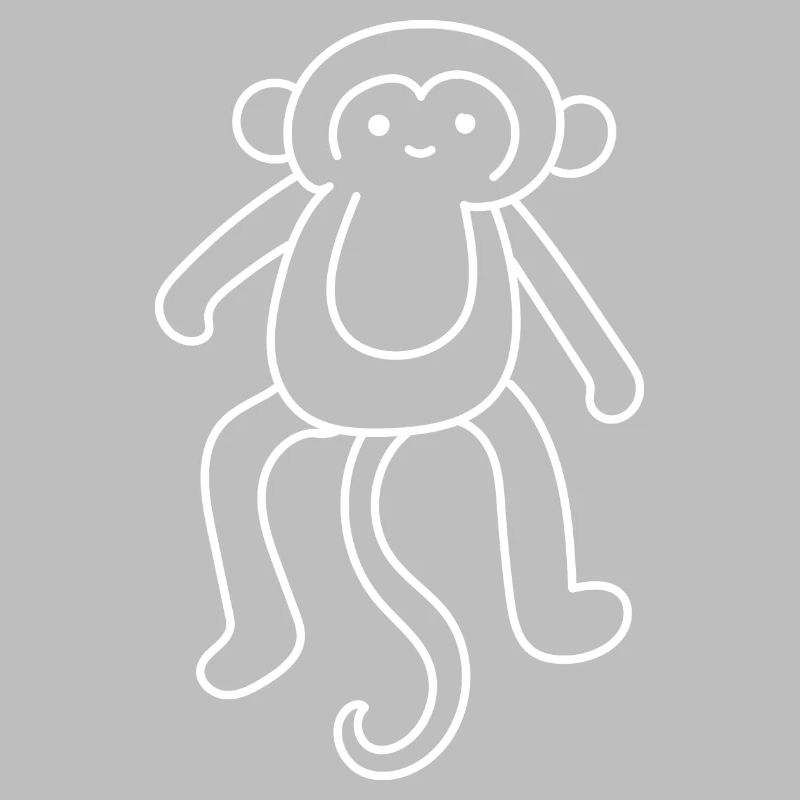 Silhouette de singe, petits singes mignons