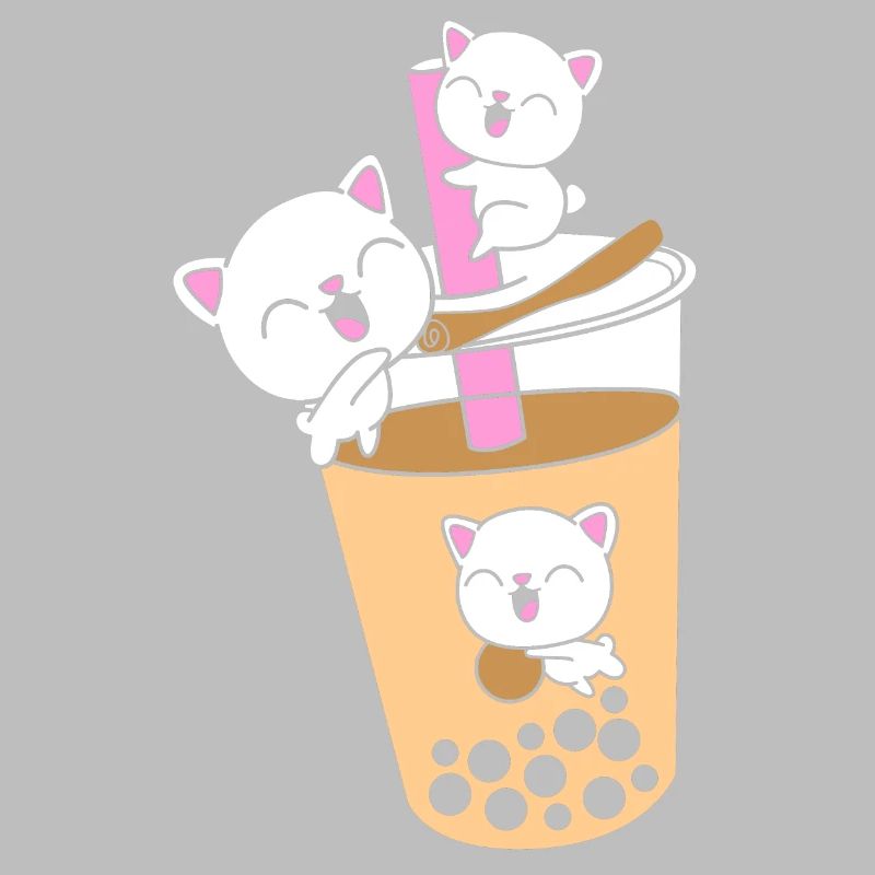 Boba Tee Bubble Tea Katze Kätzchen