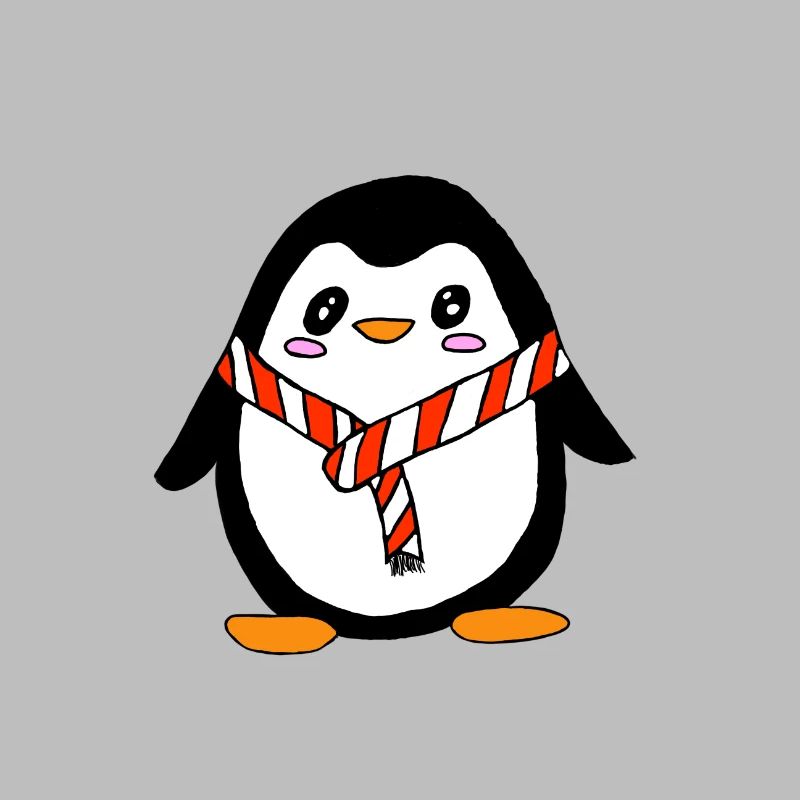 Pinguin mit Schal