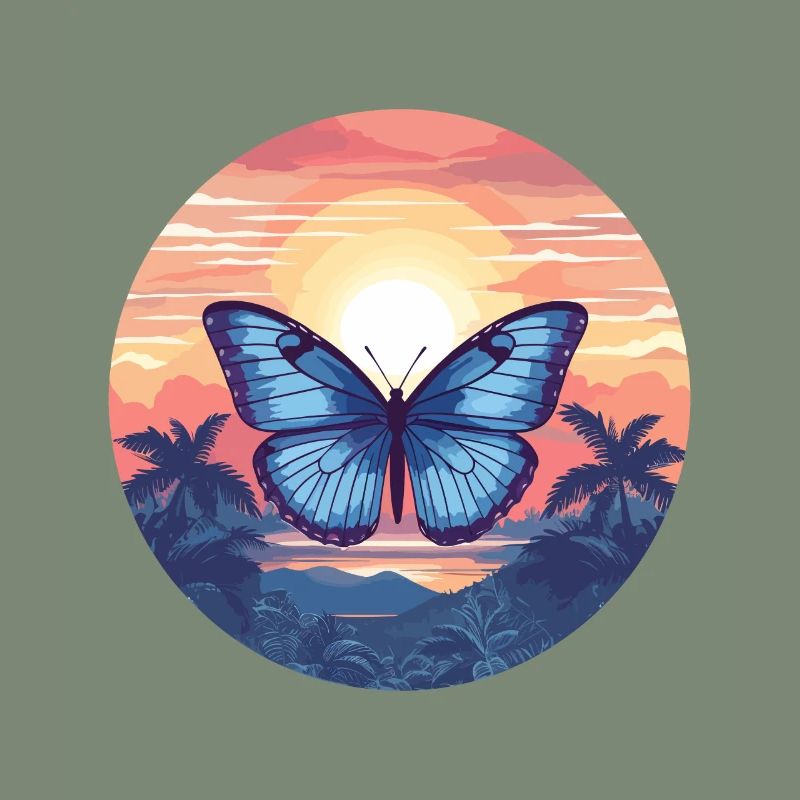 Morpho Papillon Bleu