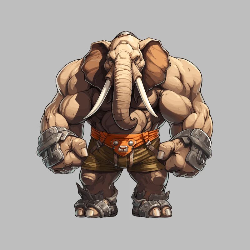 Bodybuilder Elefant