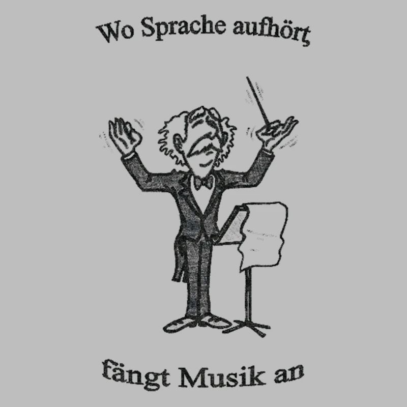 Dirigent mit Text sw