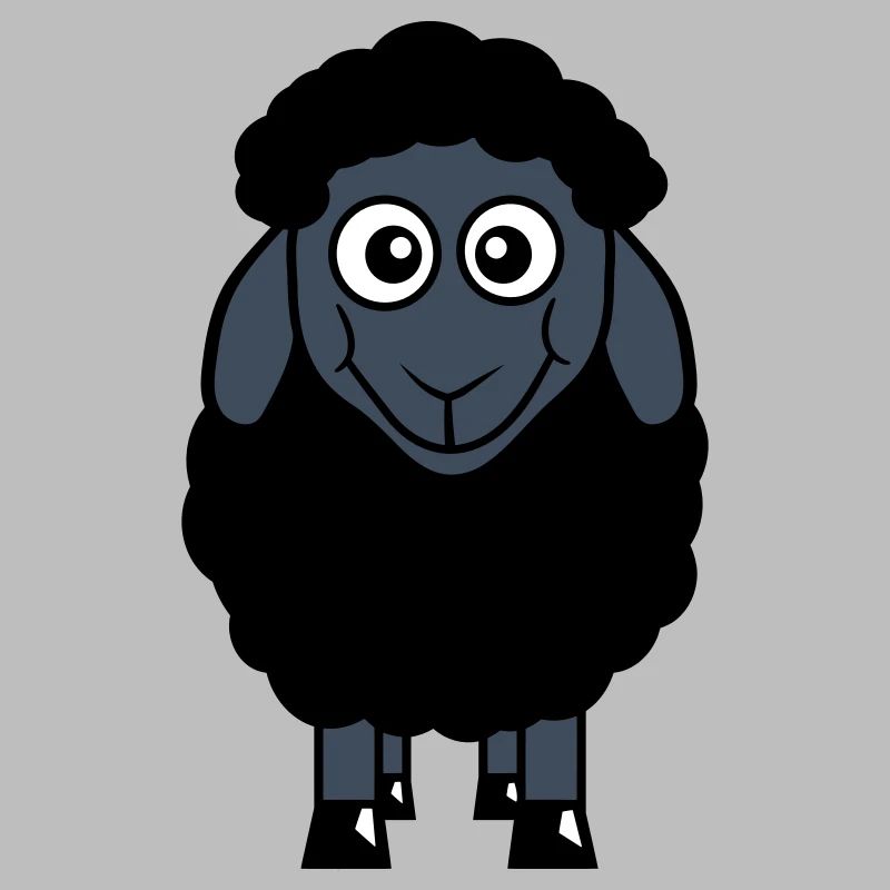 Black Sheep Small Cute Cute Lamb Cool Comic