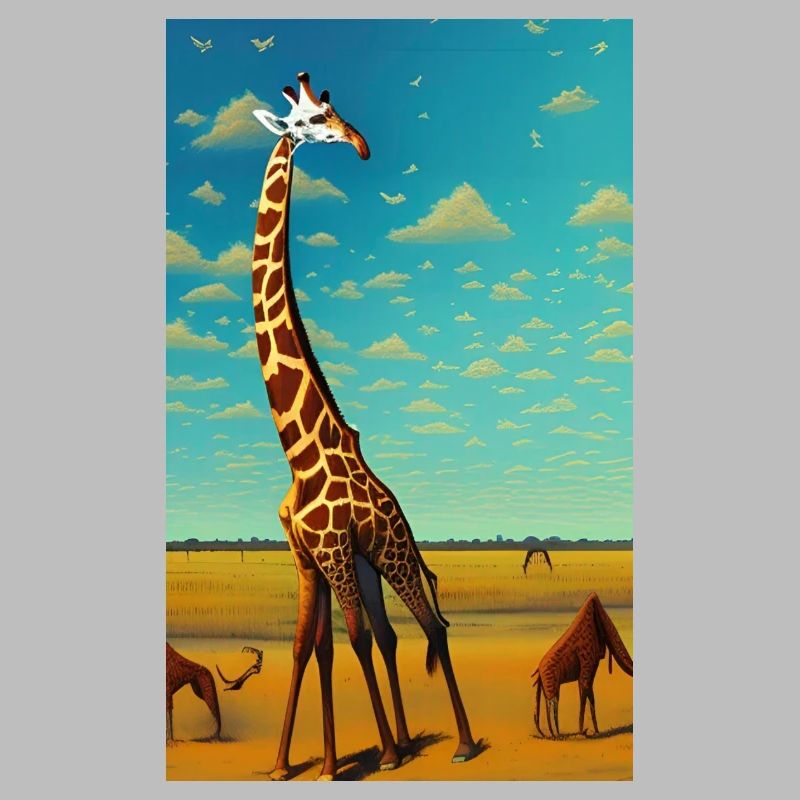 Cool Comic Drawing Giraffe Giraffa