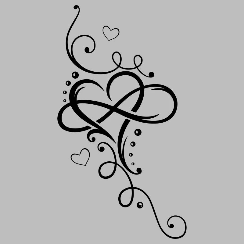 Tribal Heart with large infinity loop