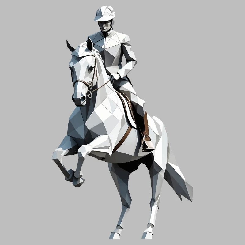 Cavalier Low Poly - Ballet Design