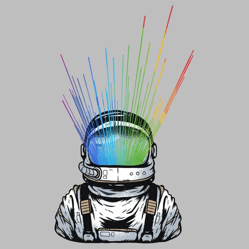 Space Light Astronaut - Regenbogen Strahlen