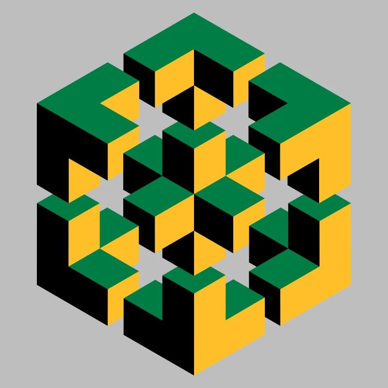 Figure impossible imagination géométrie cube Escher