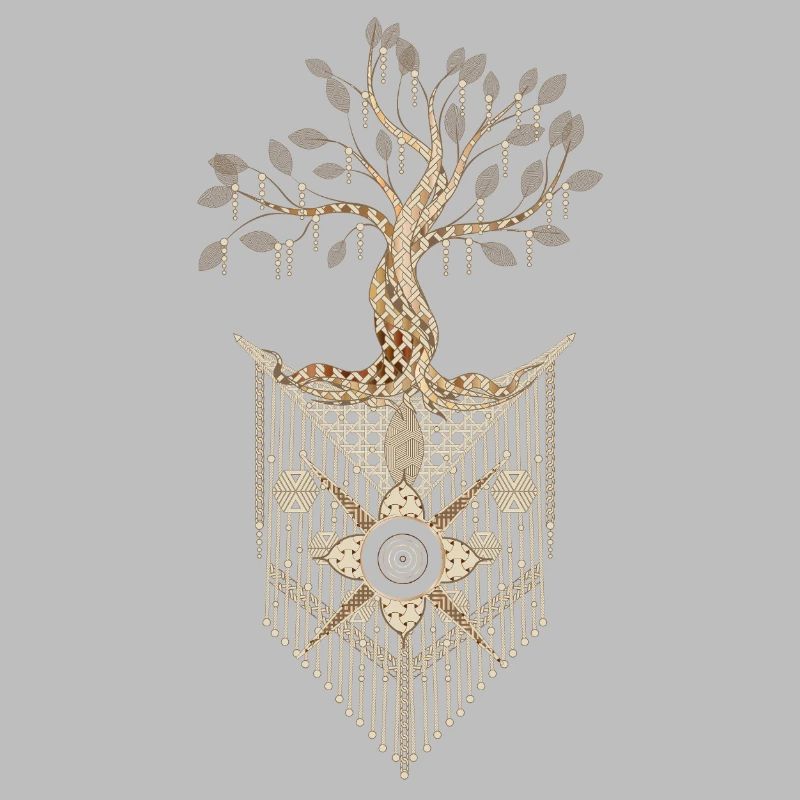 Makramee-Baum des Lebens im kunstvollen Design