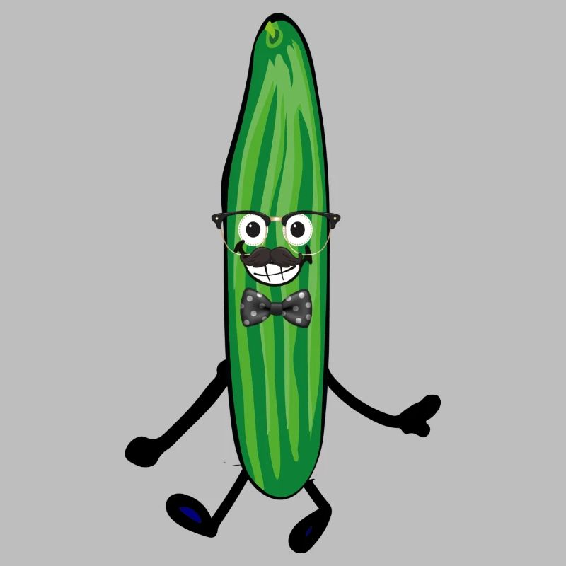 Concombre heureux,Concombre,Comique,Joyeux,Nerd