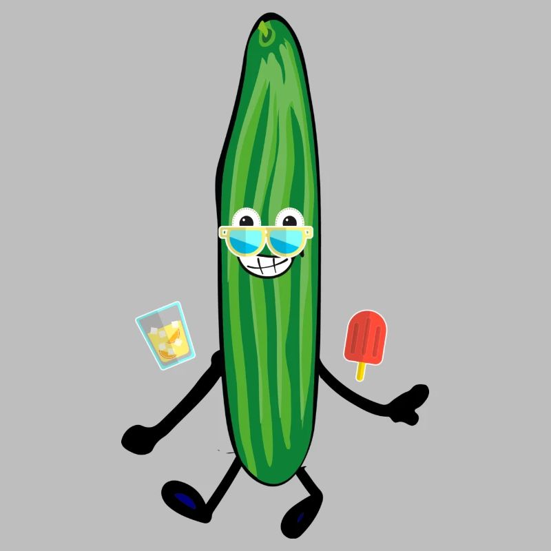 concombre heureux,concombre,comique,joyeux,vacances