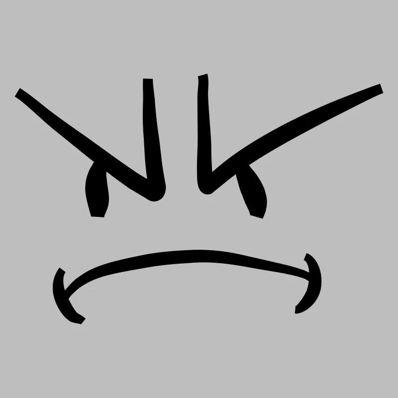 Evil angry face