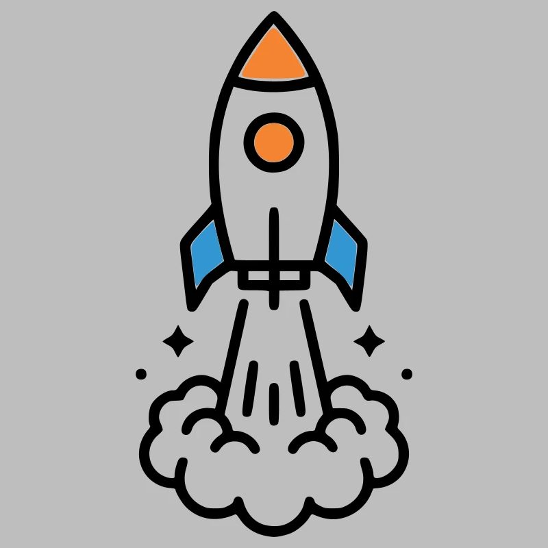 Comic spatial Rocket Launch