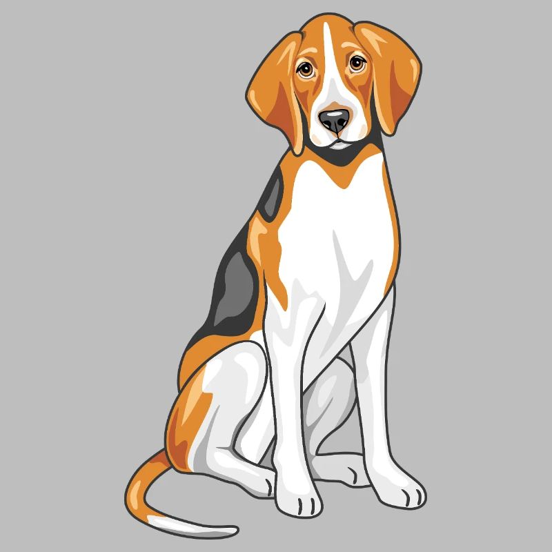 Sitzender Foxhound