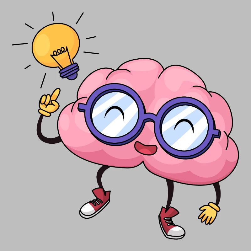 Brain Idea Comic Hand Drawn