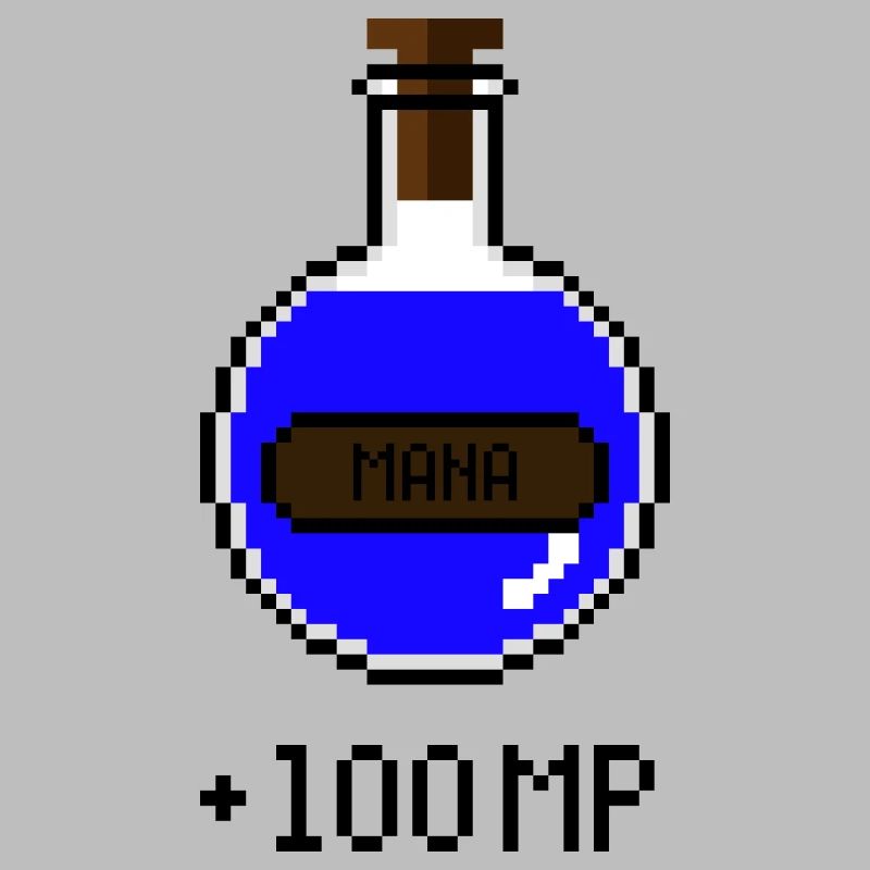 Potion de Mana Pixel Art Rétro 8 Bits