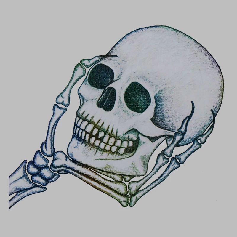 LIGHTLY COLORED SKULL