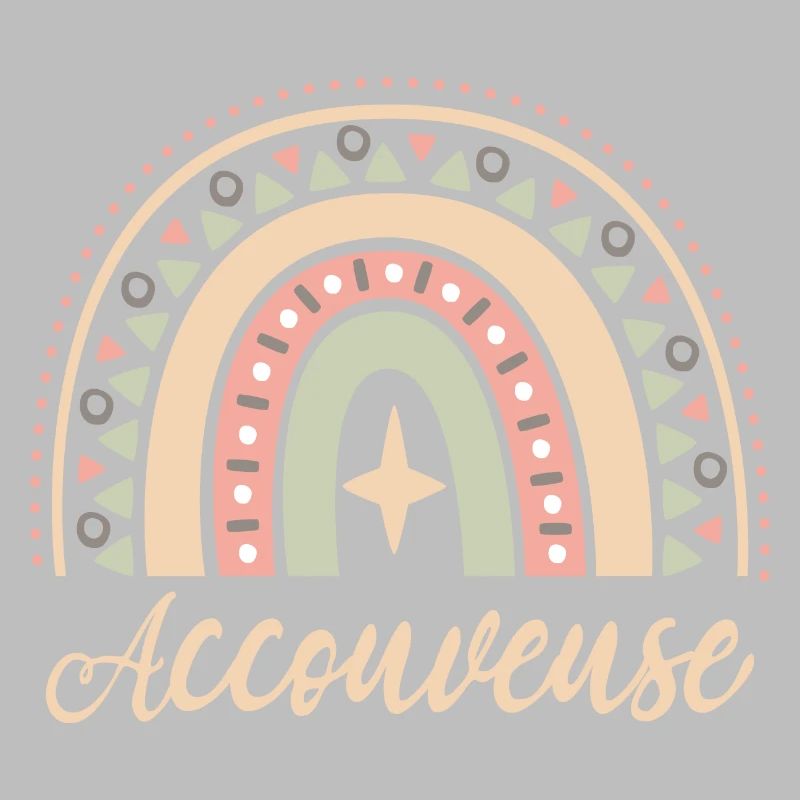 Cadeau Accouveuse. Boho Rainbow accouveuse.
