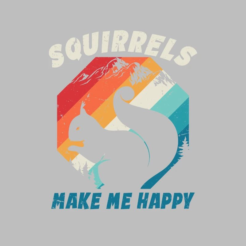 Retro Vintage Squirrel For Squirrel Lovers