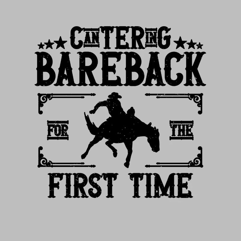 Cantering Bareback For Horse Riding Bareback Rider