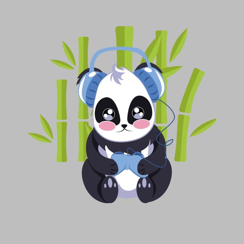 Gaming Panda Computer Console Video Game Gift